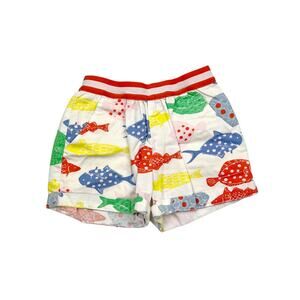 Mini Boden Colorful Fish Print Kids Shorts